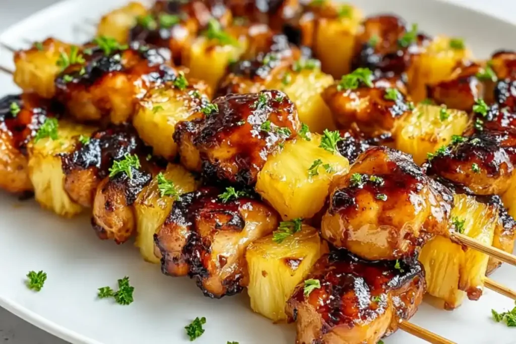 Easy Hawaiian Chicken Kabobs - Tropical BBQ Recipe