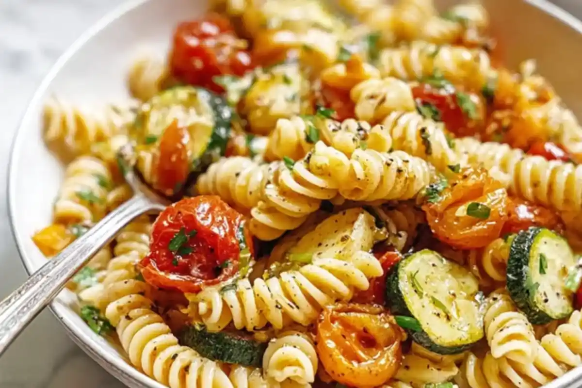 Easy Healthy Tomato Zucchini Pasta for Weeknights