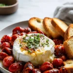 Easy Herby Baked Brie with Cherry Tomatoes & Honey