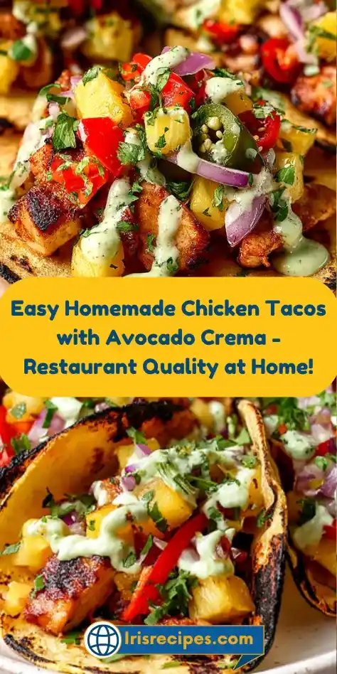 Easy Homemade Chicken Tacos with Avocado Crema - Restaurant Quality at Home