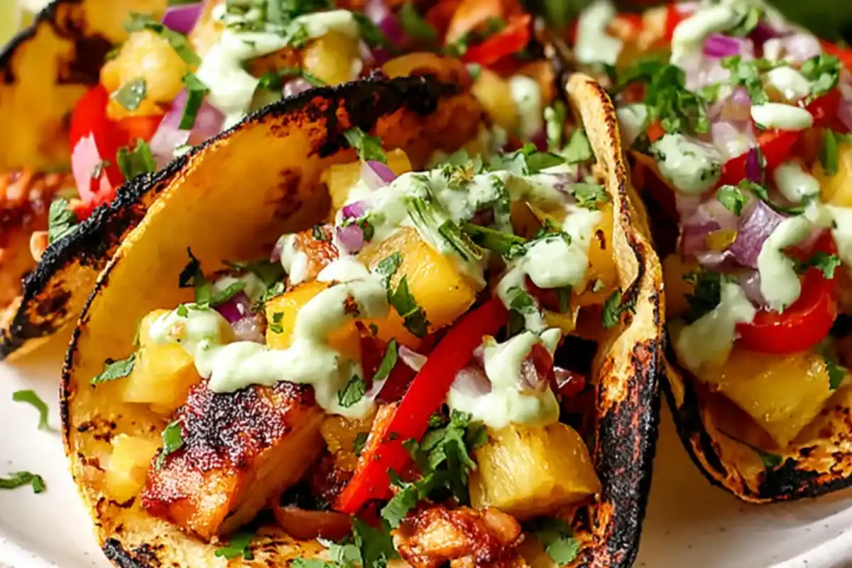 Easy Homemade Chicken Tacos with Avocado Crema