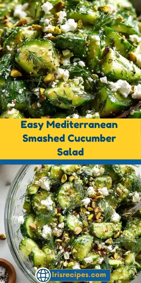 Easy Mediterranean Smashed Cucumber Salad - Fresh & Flavorful in Minutes