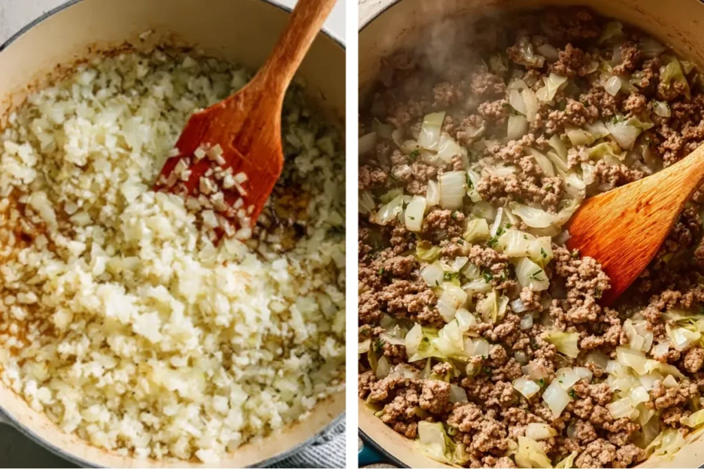 Easy One Pot Unstuffed Cabbage Roll Skillet Meal