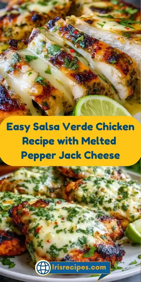 Easy Salsa Verde Chicken Recipe with Melted Pepper Jack Cheese