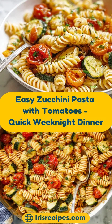 Easy Zucchini Pasta with Tomatoes - Quick Weeknight Dinner