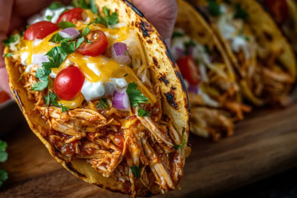 Healthy Crock Pot Chicken Tacos Recipe