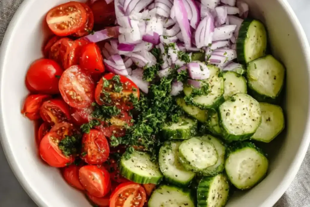 Healthy Cucumber Tomato Salad Recipe