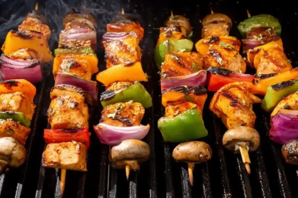 Healthy Grilled Chicken Kabobs with Vegetables Recipe