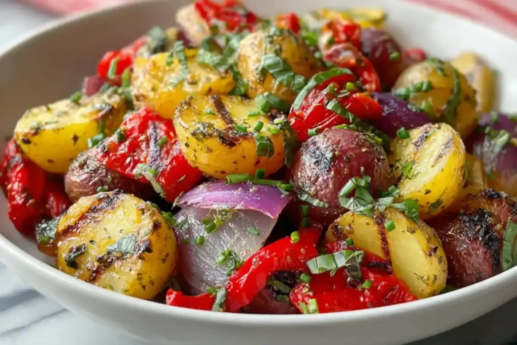 Healthy Grilled Lemon Potato Salad (No Mayo)