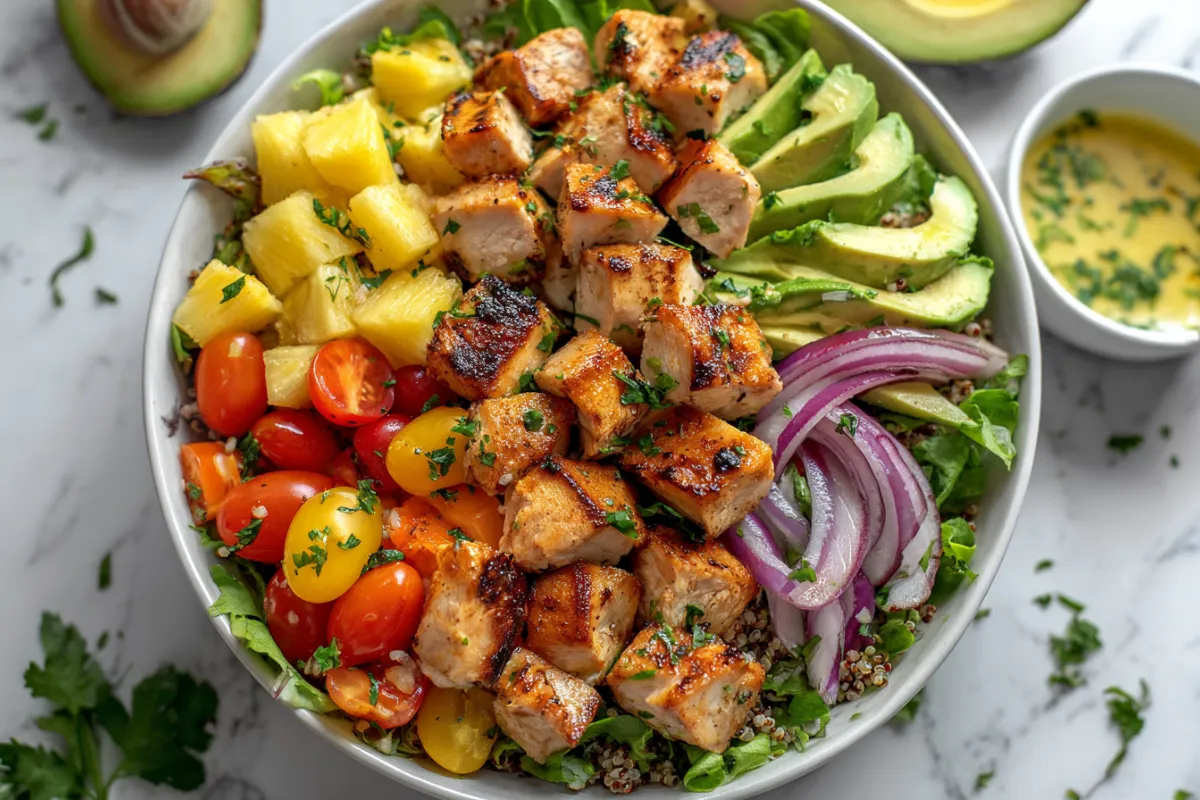 Healthy Hawaiian Chicken Salad Bowl Recipe_10