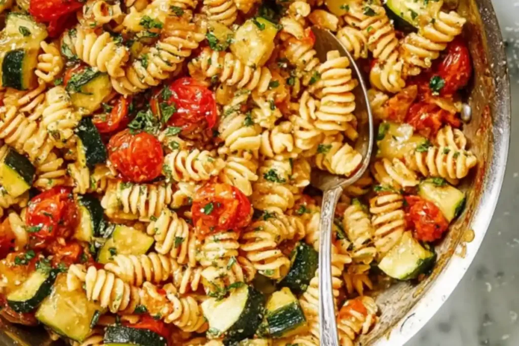 Healthy Tomato Zucchini Pasta - Kid Approved Recipe