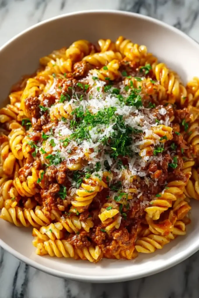 Homemade One-Pot Creamy Ground Beef Pasta Recipe