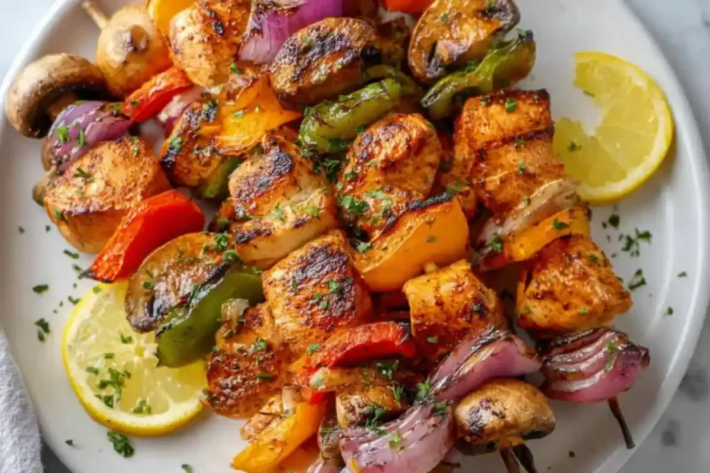 Juicy Grilled Chicken Kabobs with Vegetables - Family Favorite