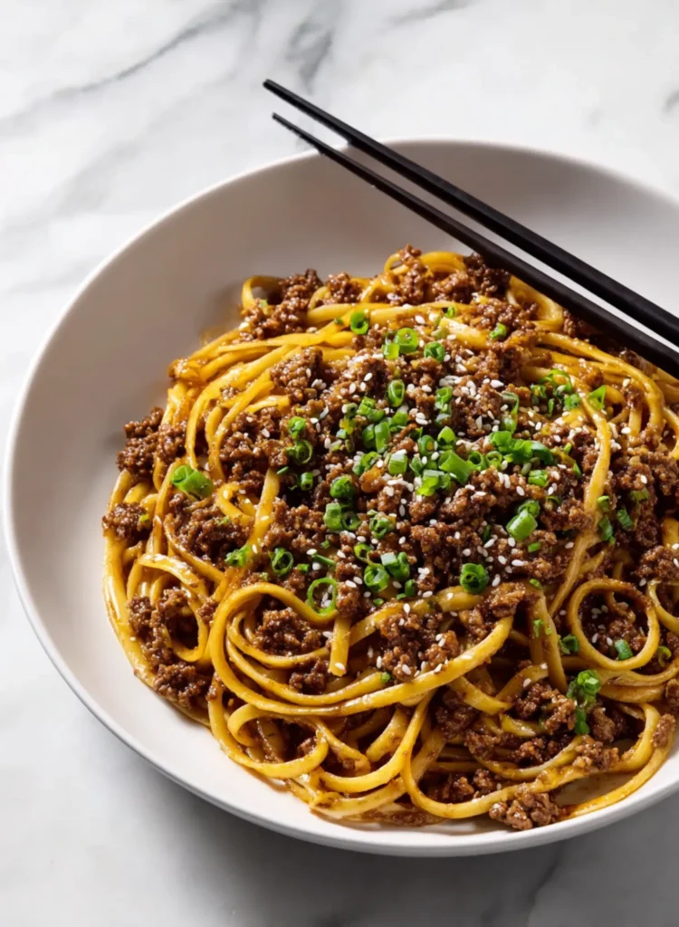 Mongolian Ground Beef Noodles Recipe - Budget Friendly