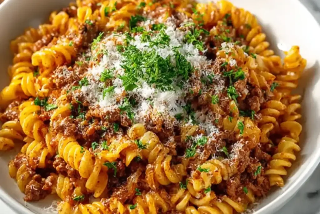 One-Pot Creamy Ground Beef Pasta - Family Favorite