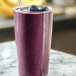 Quick Banana Blueberry Peanut Butter Smoothie Bowl
