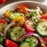 Simple Cucumber Tomato Salad (Make Ahead)