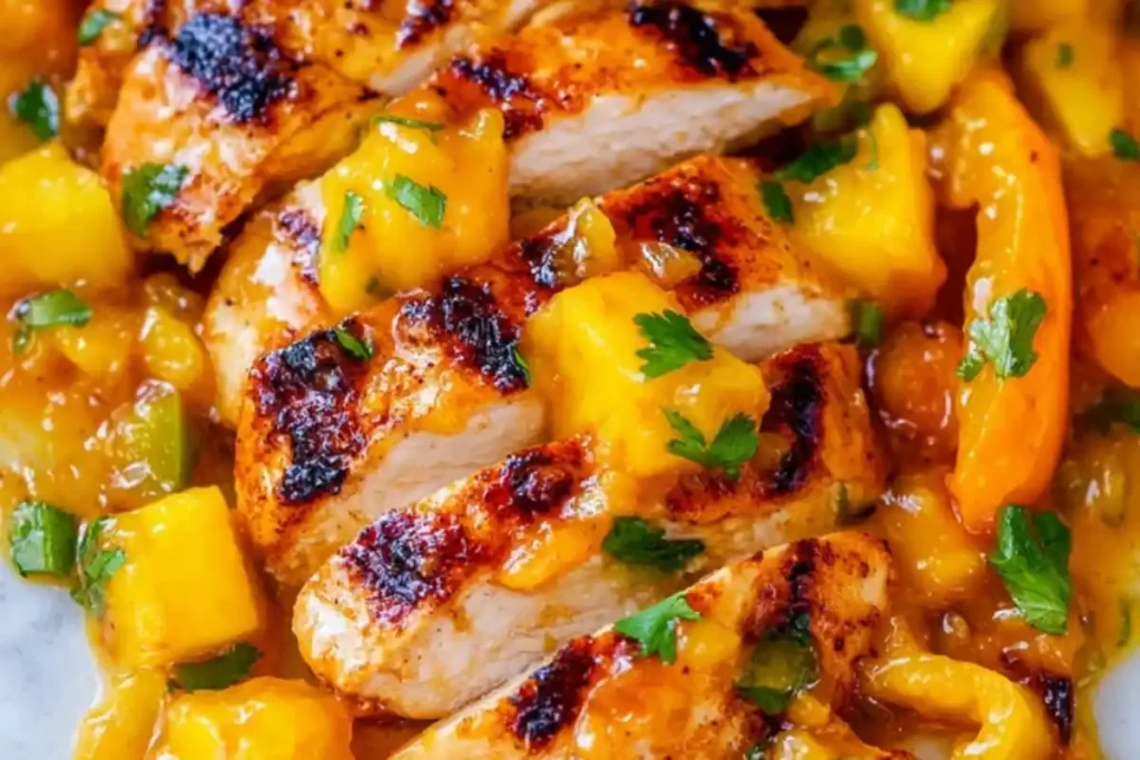 Tropical Grilled Mango Pineapple Chicken