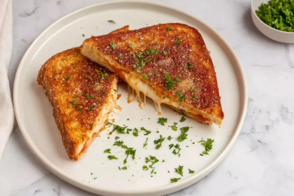 Ultimate Pizza Grilled Cheese (With Secret Garlic Butter)