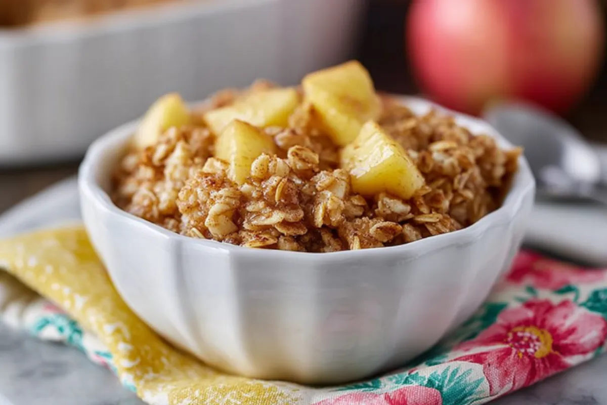 Apple and Cinnamon Baked Oatmeal in 45 Minutes