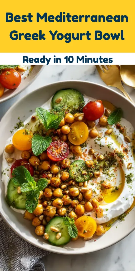 Mediterranean Greek Yogurt Bowl - Ready in 10 Minutes!
