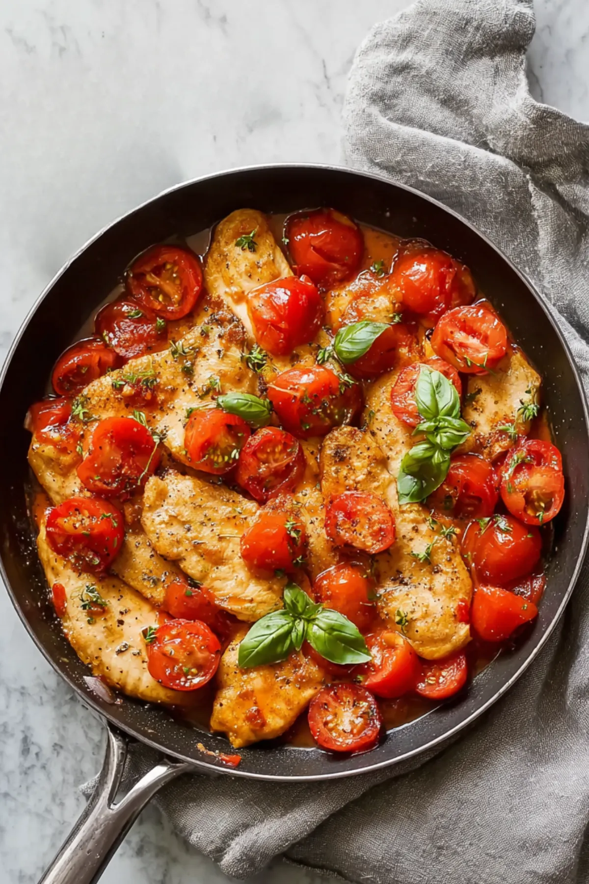 Grilled Chicken with Fresh Tomatoes and Basil